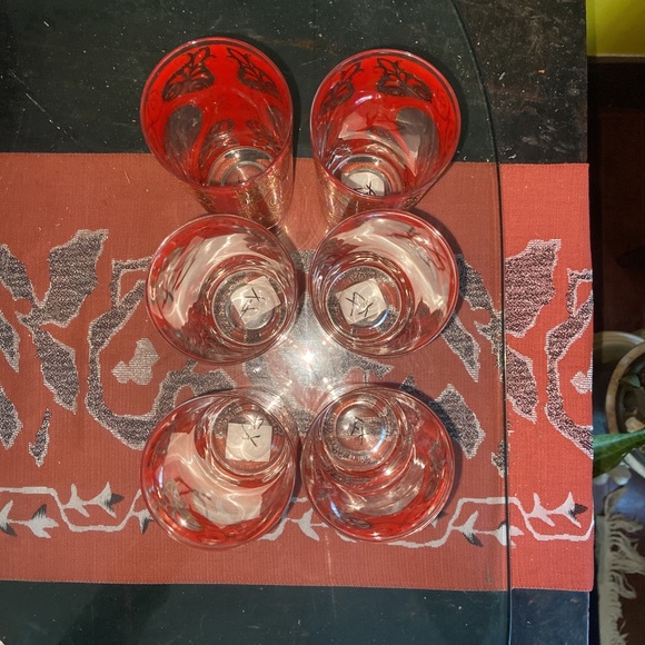 Set of 6 vintage Rare CULVER Ltd. Mid Century GLASSES, Unused - Picture 8 of 9